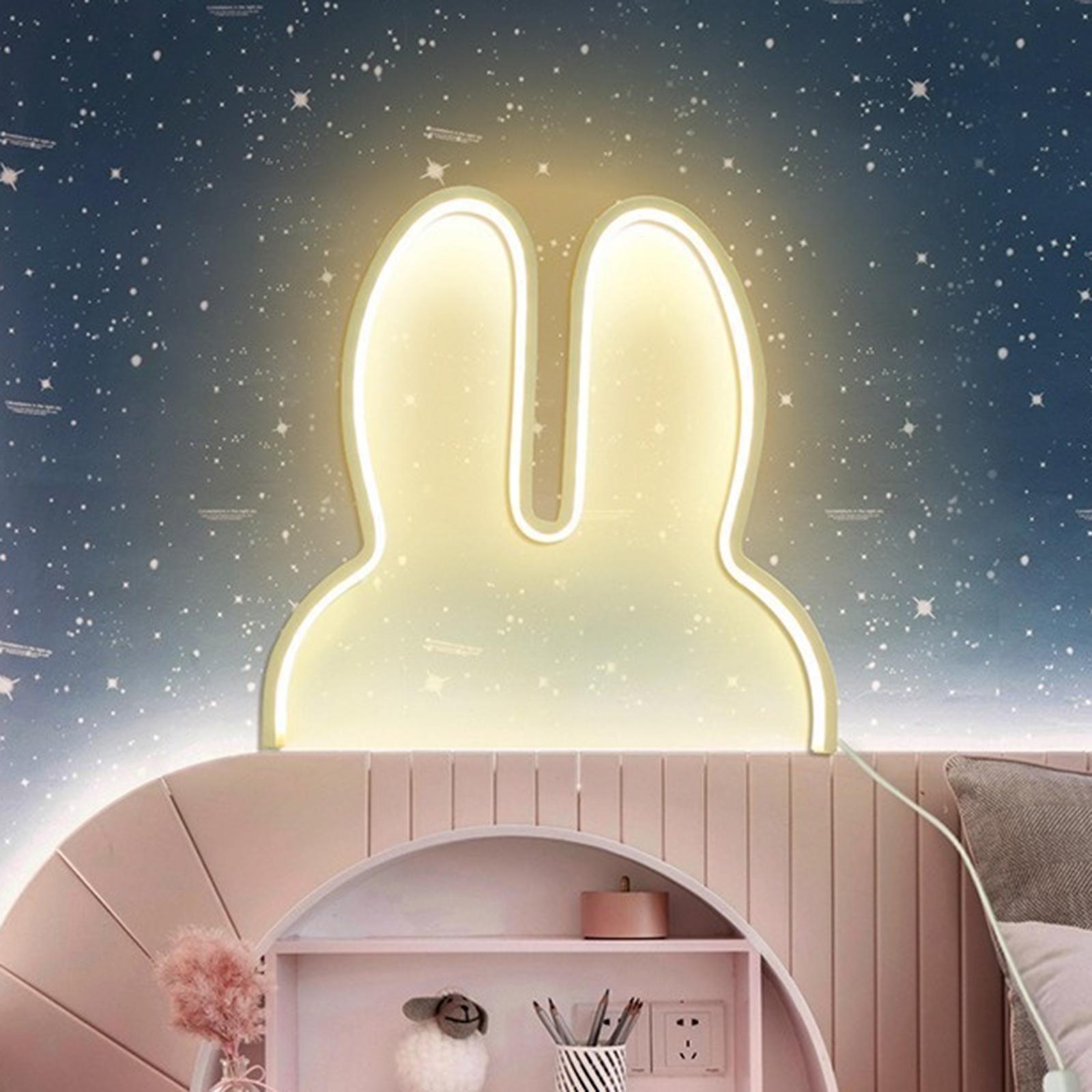 Rabbit Night Light USB Powered Beside Lights Kids Table Lamp