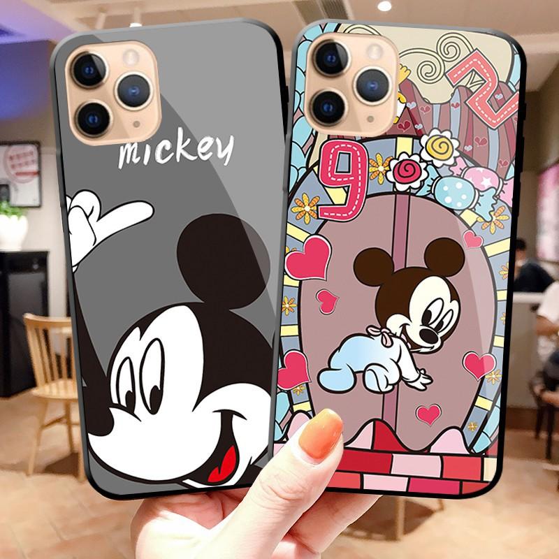 Ốp lưng mặt kính in hình mickey Dành Cho iphone 5/5s/6/6plus/6s/6splus/7/7plus/8/8plus/x/xr/xs/11/12/pro/max/plus/promax