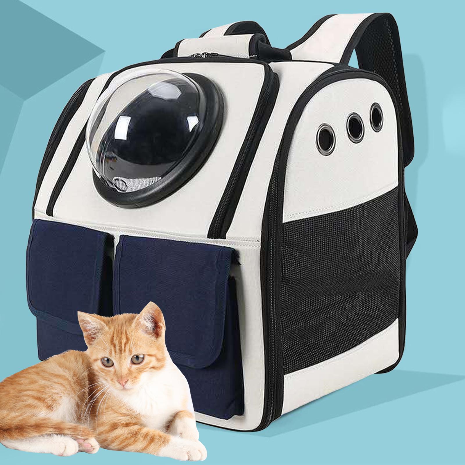 Pet Cat Carrier Backpack Ventilated Breathable Capsule Shoulder Bag Mesh