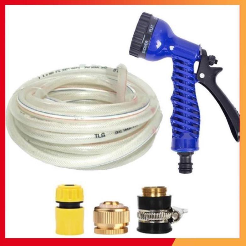Bộ dây và vòi xịt tăng áp lực nước,rửa xe, tưới cây 15m 206843
