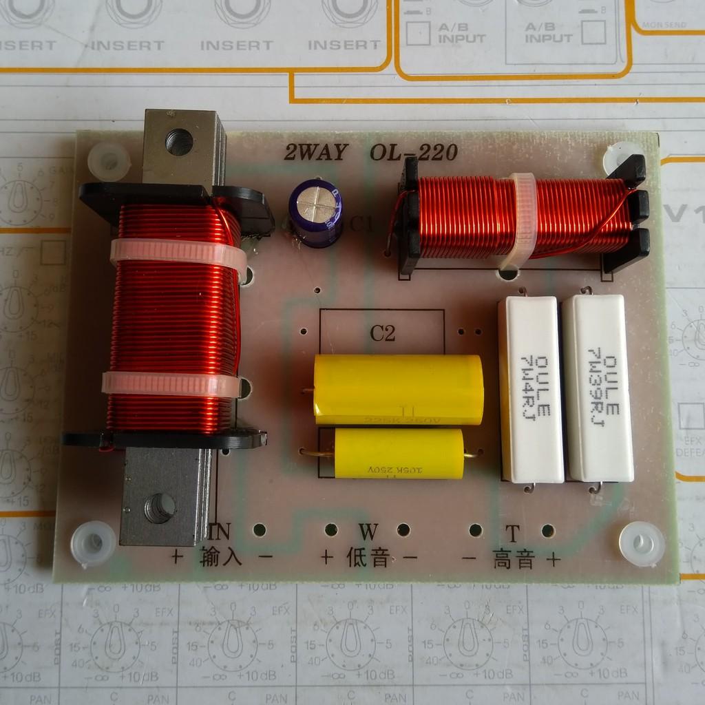 Mạch phân tần 2 way : bass, trep loa gia đình ( 1 mạch )
