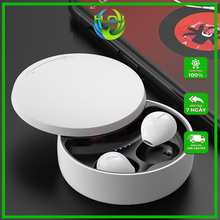 Tai Nghe Bluetooth Nhét Tai Hq - X21 Thiết Kế Nắp Trượt Tiện Lợi, Âm Thanh Hd - Hàng Chính Hãng - Màu Trắng