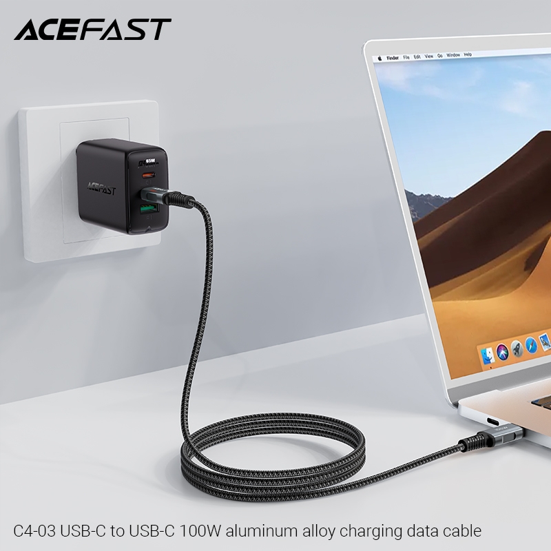 Cáp Acefast Type C to Type C 100W dài 2m - C4-03 Hàng chính hãng Acefast