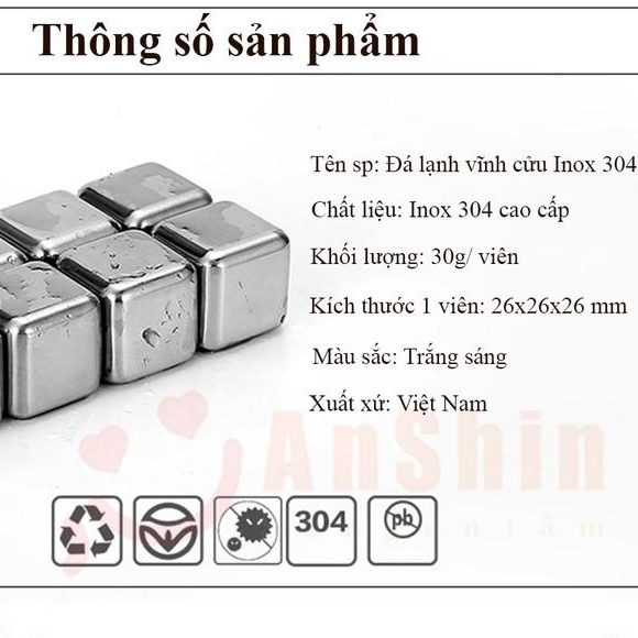 SET 6 VIÊN ĐÁ LẠNH VĨNH CỬU TẶNG KÈM KẸP GẮP