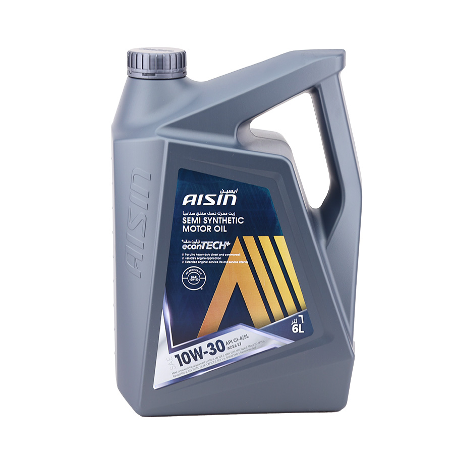 Dầu Nhớt Bán Tổng Hợp AISIN Econtech+ CI4/SL 10W30 6 Lít ECSI1036PB - Nhập Khẩu Chính Hãng