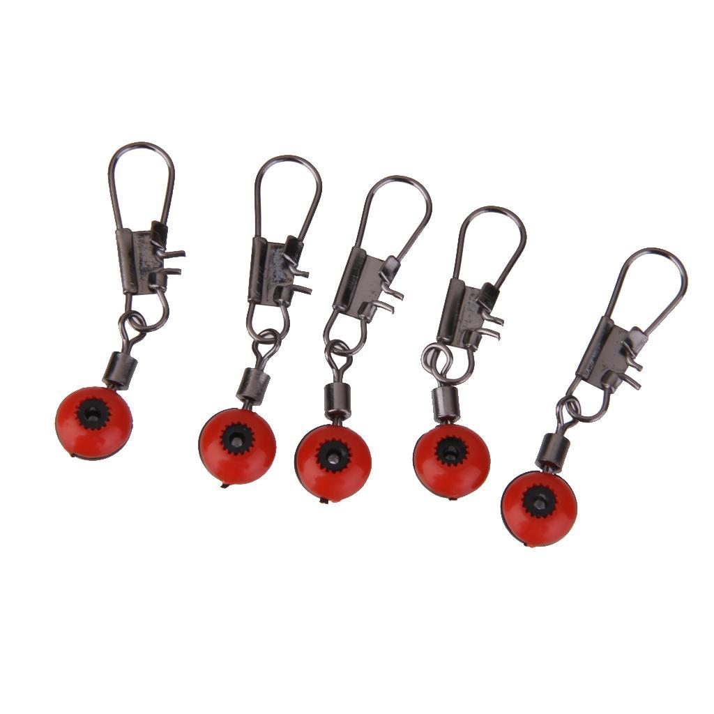 20 Fishing Float Bobber Stops Space Bean Sinker Connector Rolling Swivel Tackle