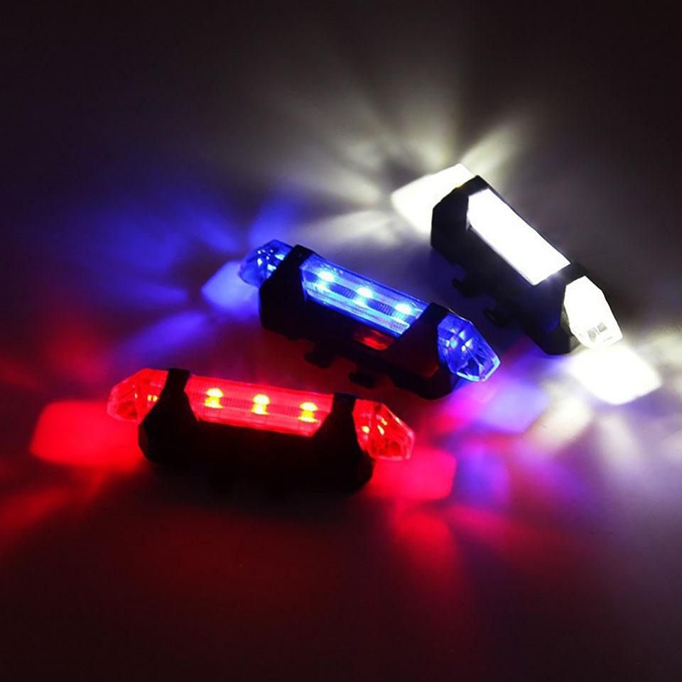 Đèn LED cảnh báo an toàn siêu sáng gắn đuôi xe đạp có sạc USB