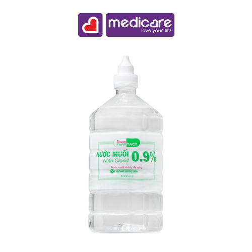 0132376 Nước muối MEDiCARE PHARMACY 0.9% 1000ml