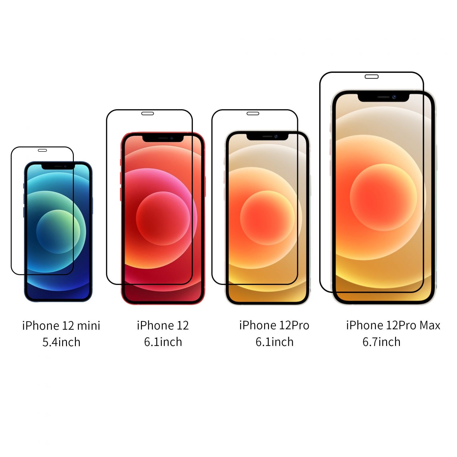 MIẾNG DÁN CƯỜNG LỰC MIPOW KINGBULL PREMIUM HD (2.7D) IPHONE 12 MINI I IPHONE 12 I 12PRO I 12PROMAX FULL VIỀN ĐEN - HÀNG CHÍNH HÃNG