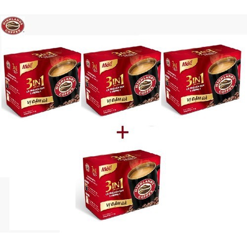 Mua 3 gói tặng 1 gói Cà phê hòa tan 3in1 Highlands Coffee 10 gói - 17g