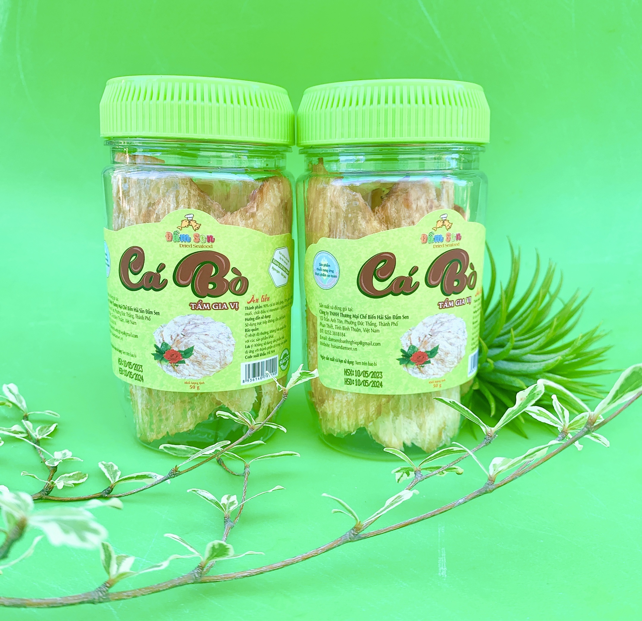 Đặc Sản Bình Thuận - Cá Bò Tẩm Gia Vị Nướng Cán Đầm Sen - 50G - Ocop 4 Sao