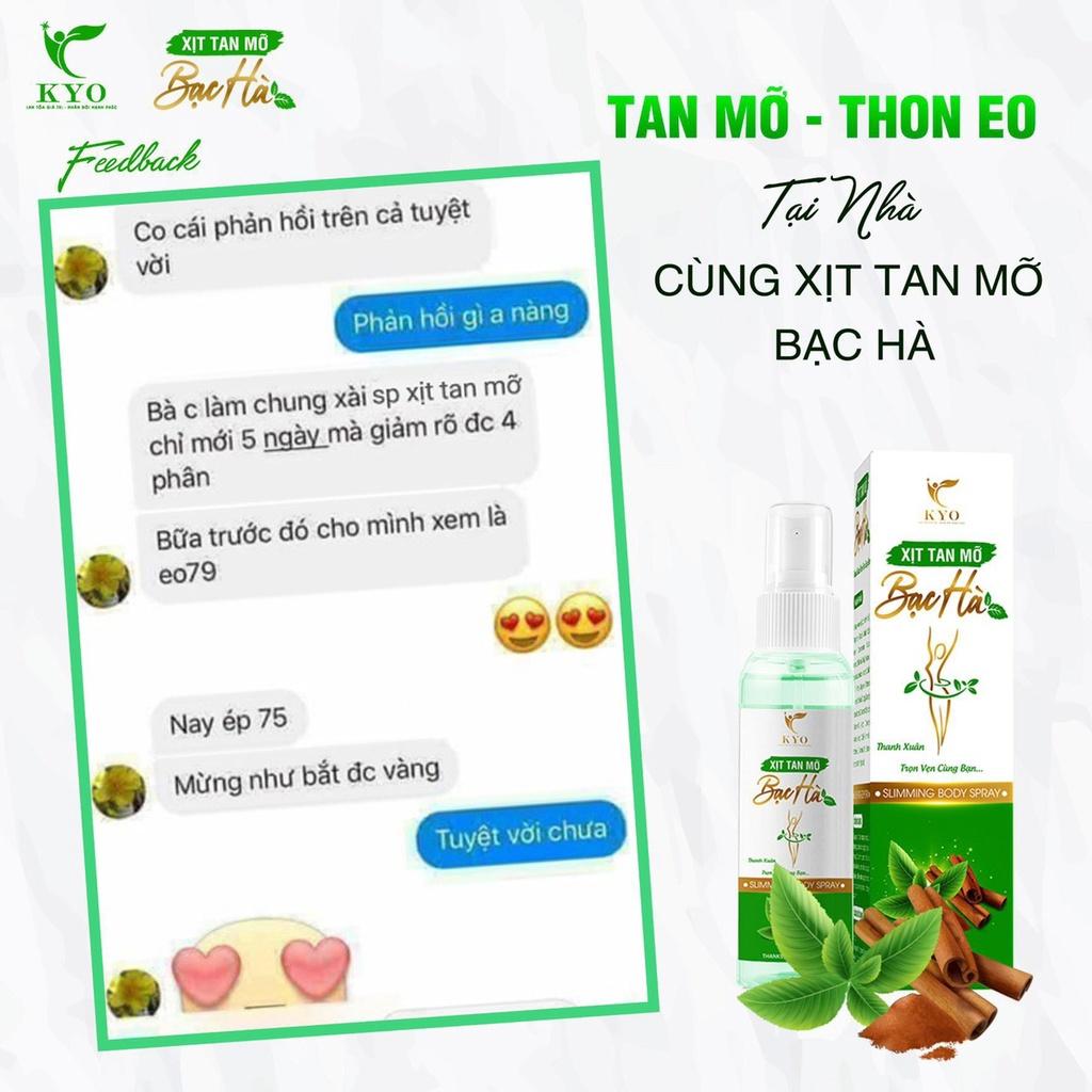 Xịt Tan Mỡ Bạc Hà 100ml giúp đào thải mỡ lấy lại vóc Dáng Chuẩn