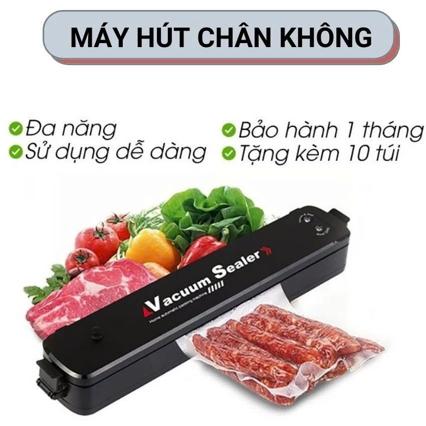 Máy Hút Chân Không Tự Động Vacuum Sealer Đóng Gói An Toàn: Loại Tốt Cho Thực Phẩm, ĐÈN TRANG TRÍ , ĐỒNG HỒ TREO TƯỜNG, TRANG TRÍ NHÀ CỬA