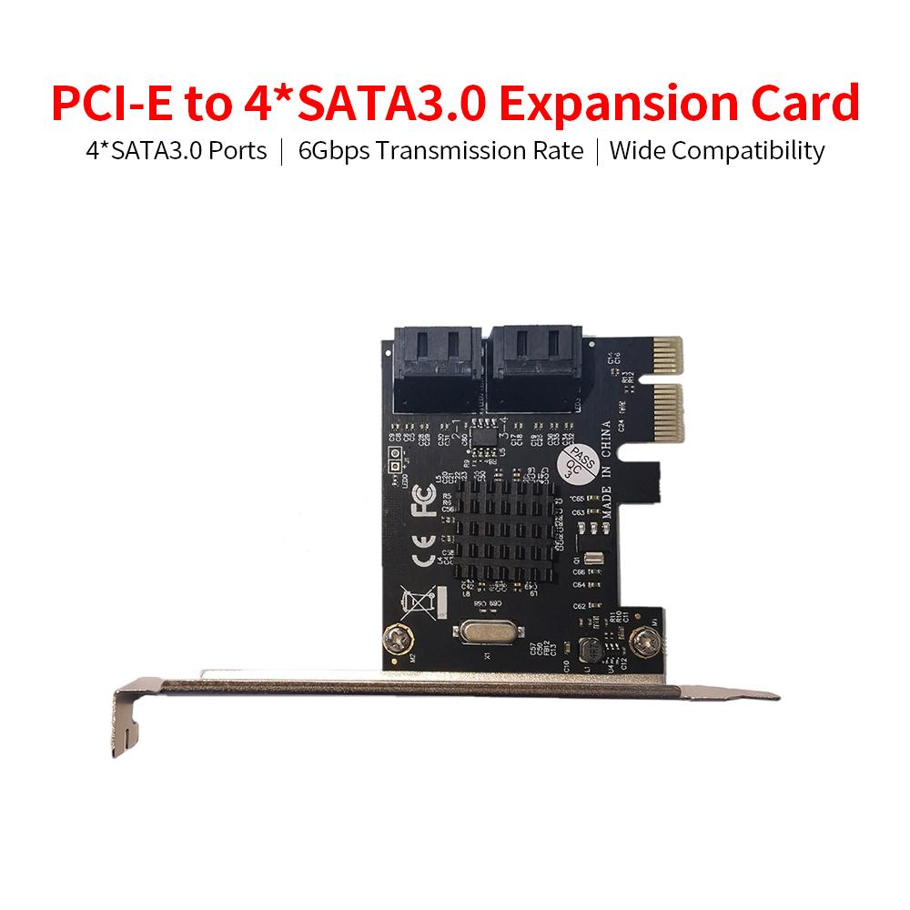 Thẻ chuyển đổi PCI-E sang 4 * SATA3.0 hỗ trợ nhiều hệ thống phích cắm