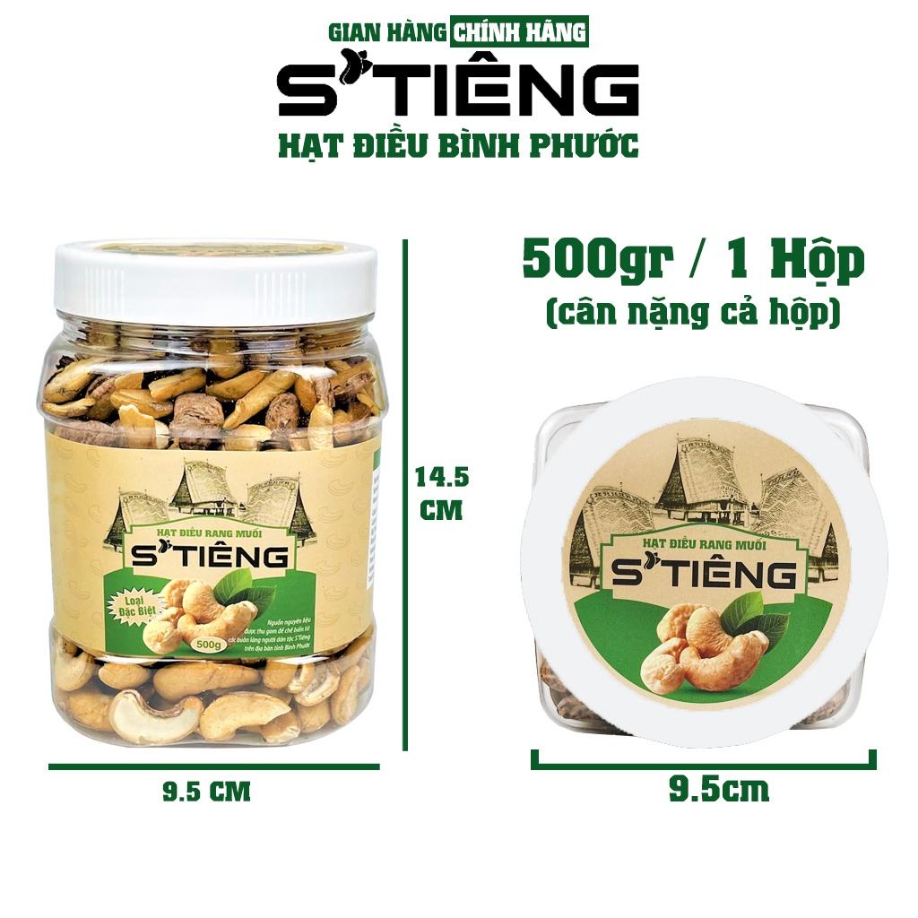 500Gr Hạt Điều Rang Muối Sạch Vỏ Bình Phước STiêng Loại Bể Vở Hộp Nhựa