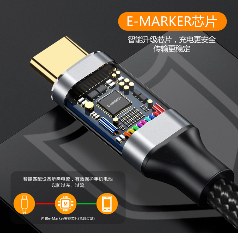 USB 3.1 Cáp mở rộng USB C PD100W 10Gbps Mở rộng cáp nam sang nữ loại C mở rộng dây cáp sạc nhanh