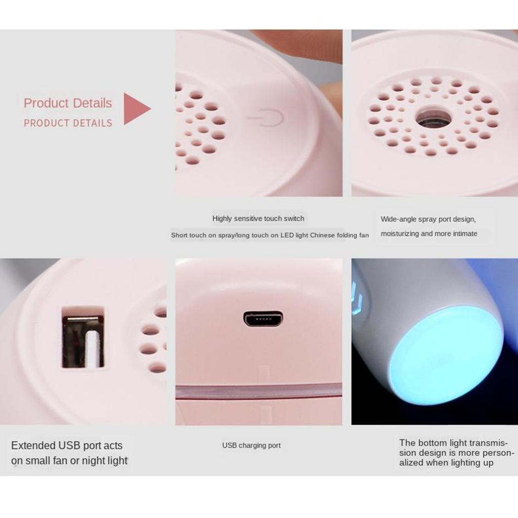 Mini USB Air Humidifier Color Night Light USB Fine Spray Air Cleaning Personal