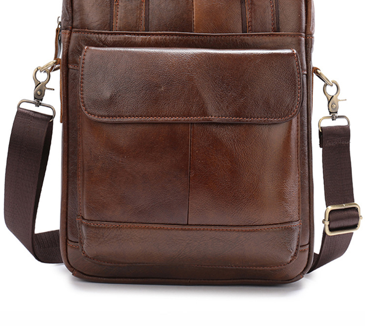 Túi đeo chéo nam DA BÒ  thật phong cách mới - DCN9457