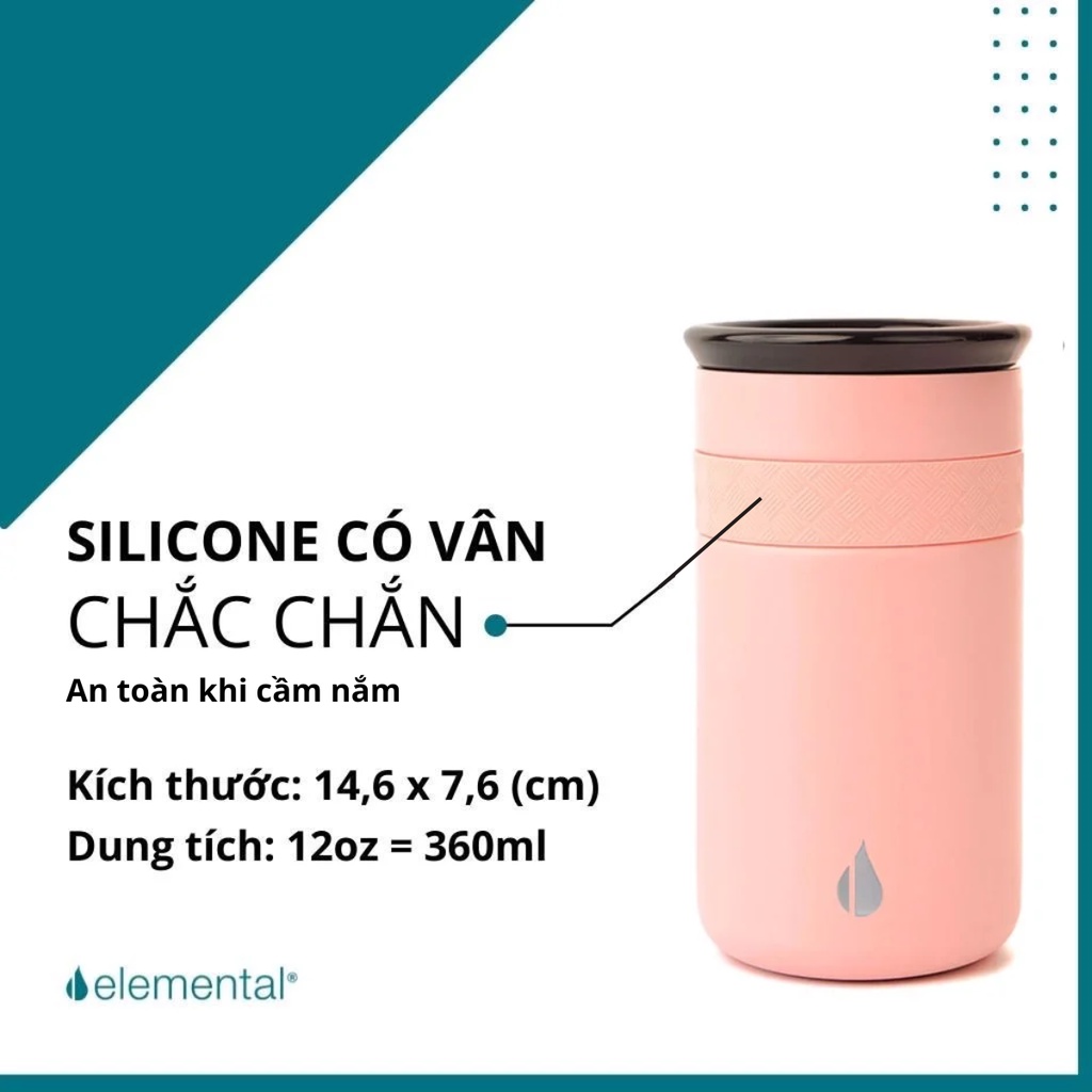 [HÀNG CHÍNH HÃNG] LY GIỮ NHIỆT ARTISAN ELEMENTAL (360ML), LY NHẬP KHẨU MỸ, ĐẠT CHUẨN FDA HOA KỲ, THÉP 304 KHÔNG GỈ, GIỮ NÓNG LẠNH