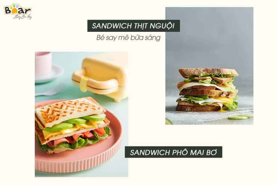 Máy Nướng Bánh Mỳ, Máy Kẹp Bánh Mỳ Sandwich-Waffle BEAR DBC-C06M1 Dung Tích 0.8 Lít, Công Suất 600 W - Hàng Chính Hãng