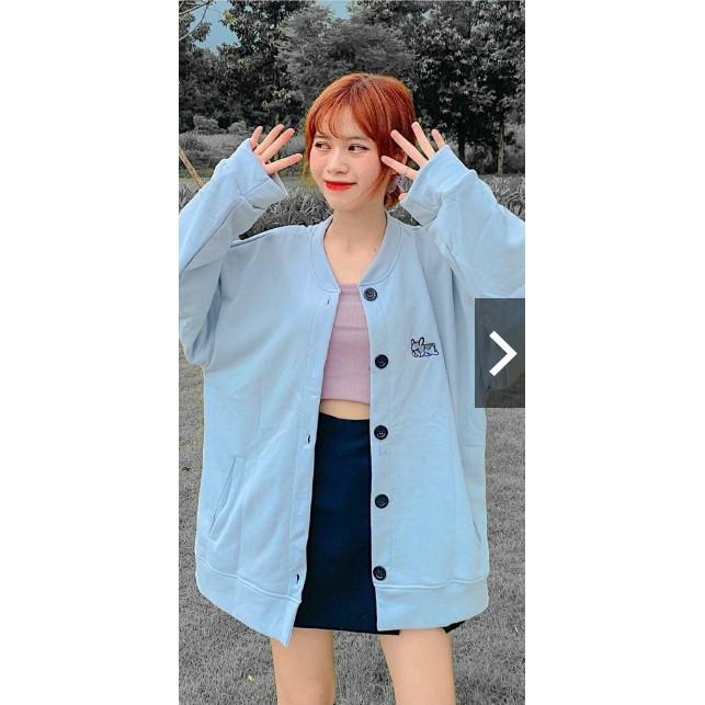 ÁO KHOÁC CARDIGAN NỮ VẢI NỈ BÔNG DÀY MIN NHIỀU MÀU CÚN CON