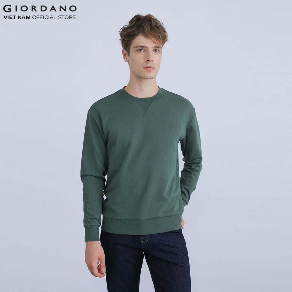 Áo Thun Dài Tay Cổ Tròn Nam Giordano Sweater 01021681