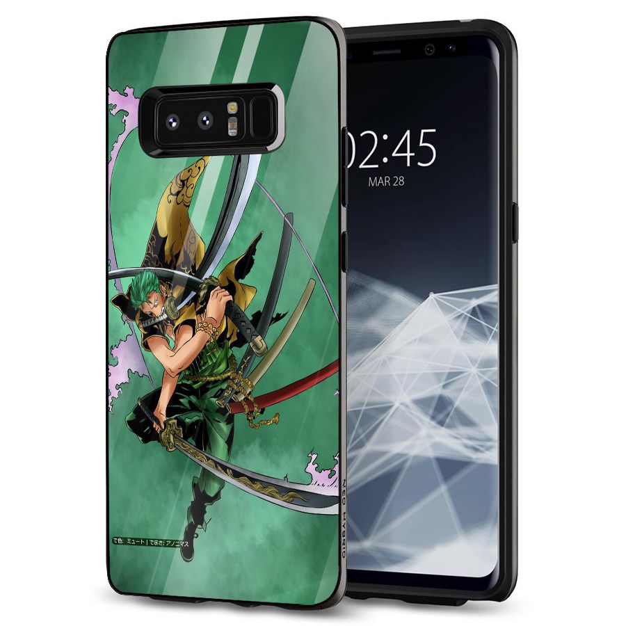 Ốp kính cường lực dành cho điện thoại Samsung Galaxy Note 8 - one piece đảo hải tặc - dht003