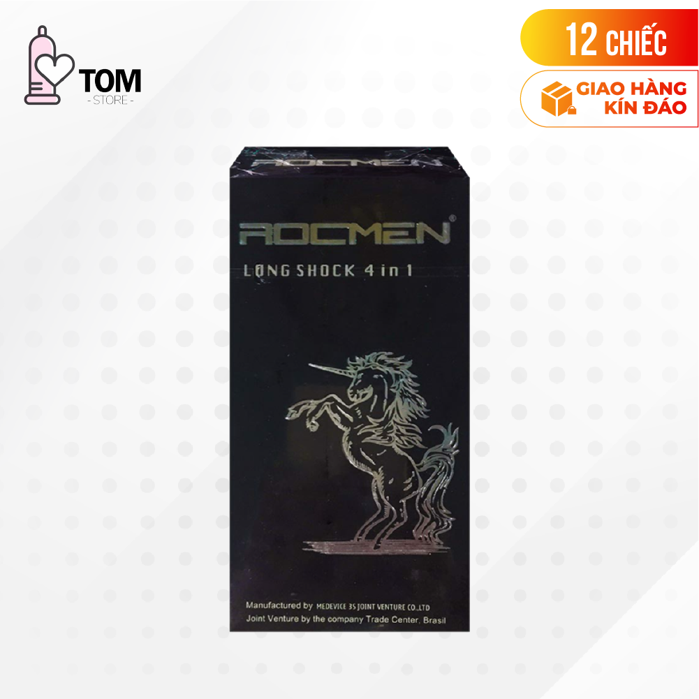 Bao cao su Rocmen Long Shock - Kéo dài thời gian - Hộp 12 cái