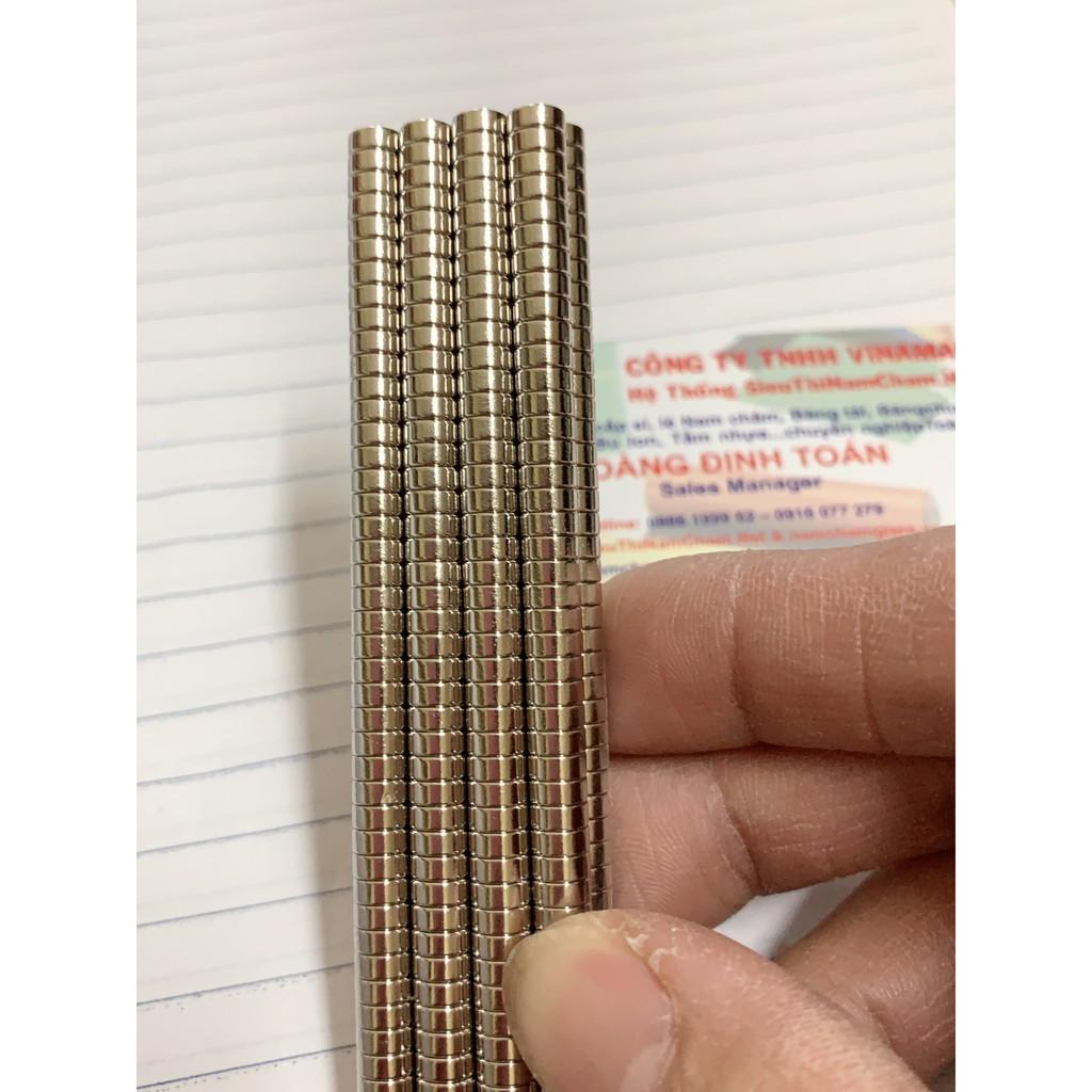 100 viên nam châm siêu mạnh 5 X 2 MM