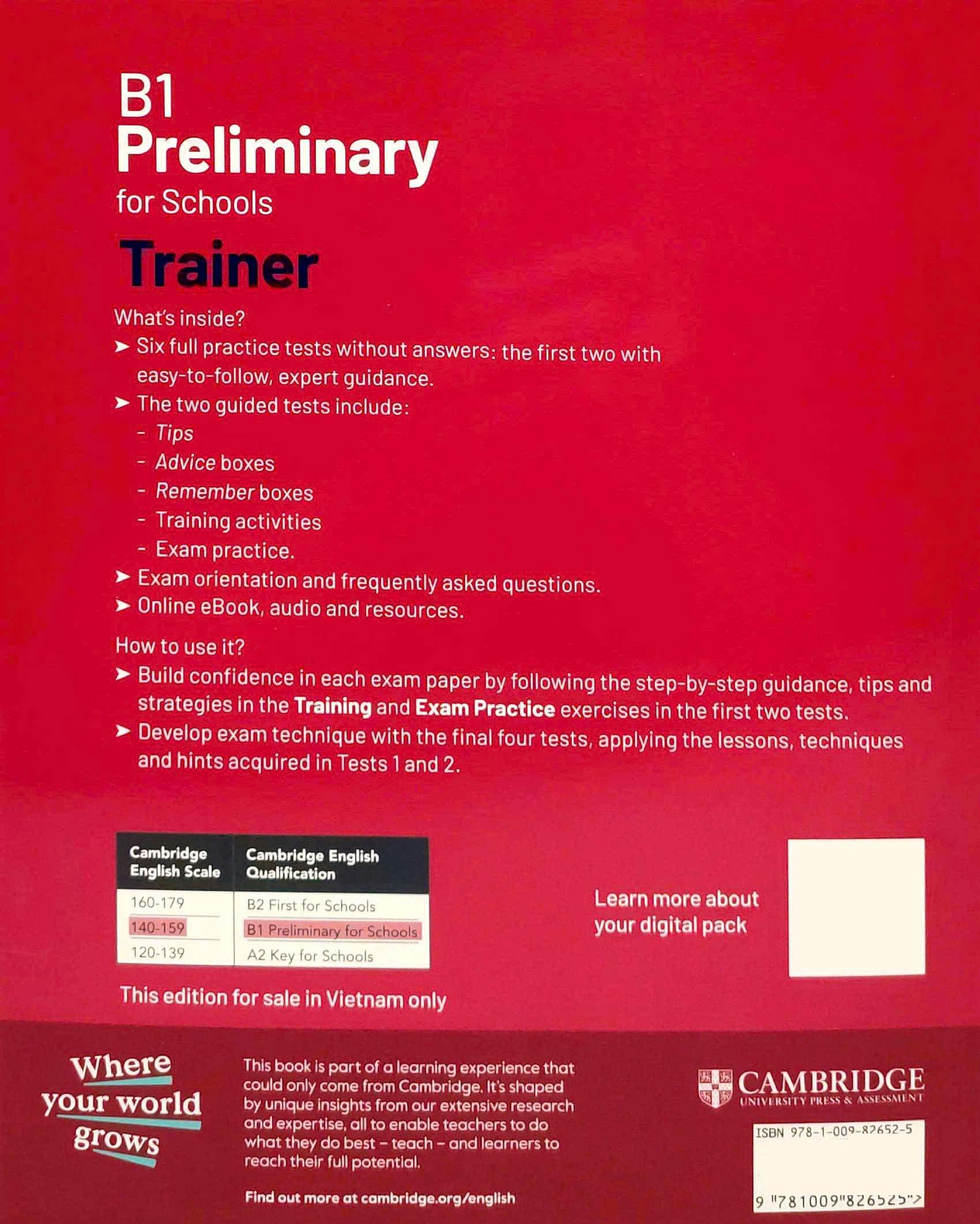 Sách ngoại văn: B1 Preliminary For Schools - Trainer 2 Without Anwers