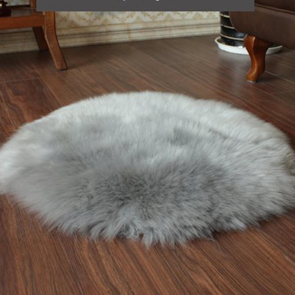 2pcs Artificial  Rug  Home Floor Carpet Seat Cushion