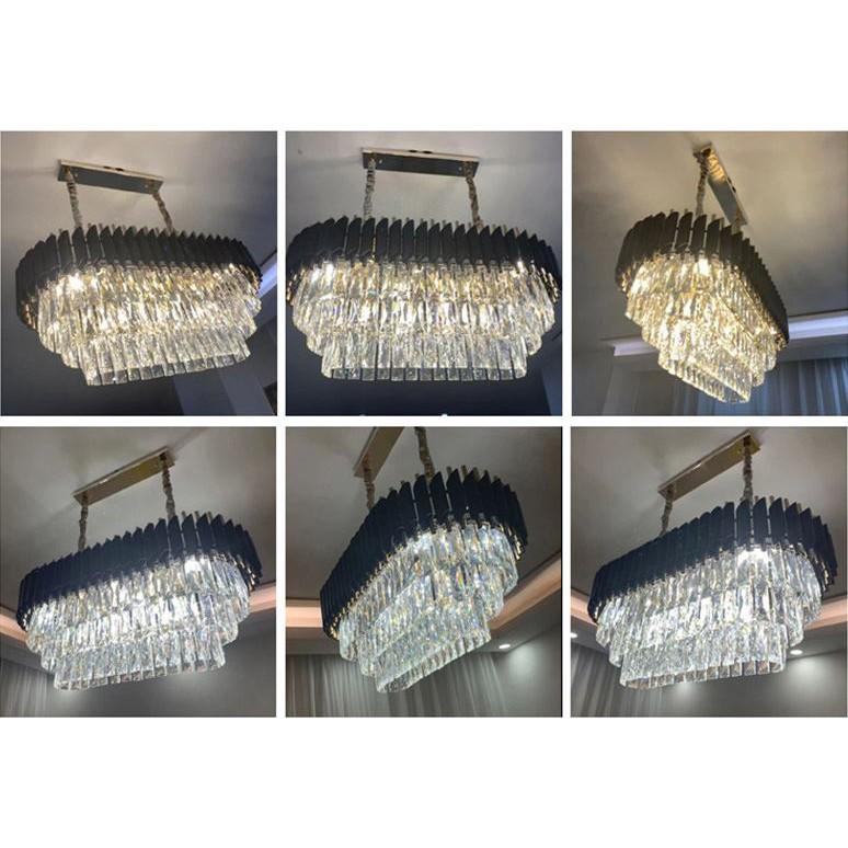 Đèn thả mâm XIOPA pha lê kiểu dáng sang trọng trang trí nội thất hiện đại - .