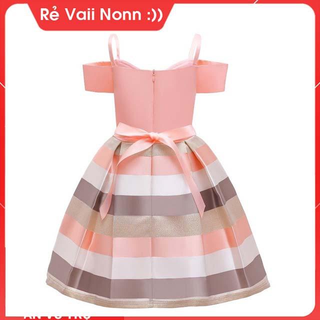 Đầm trễ vai bé gái- đầm dự tiệc cho bé gái- đầm công chúa cho bé- đảm bảo hàng đúng như mô tẩ