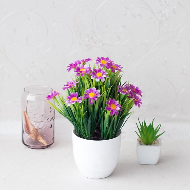 Chậu hoa thủy tiên 27cm xinh xắn dễ thương trang trí nhà cửa, nhà hàng, quán café-Hoa giả