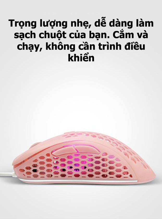Chuột Chuyên Game FRIWOL V18 Thiết kế kiểu tổ ong rỗng - Hàng Chính Hãng