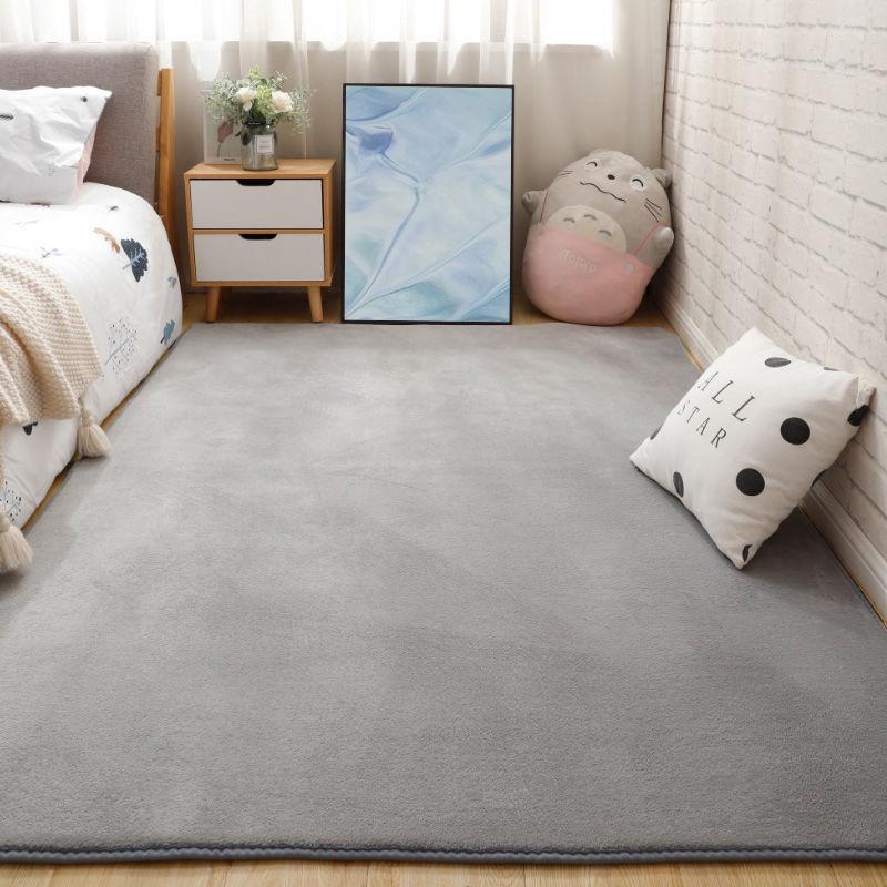 Thảm lót bàn trà / phòng khách / phòng ngủ / ghế sofa làm từ vải lông cừu san hô phong cách Châu Âu
