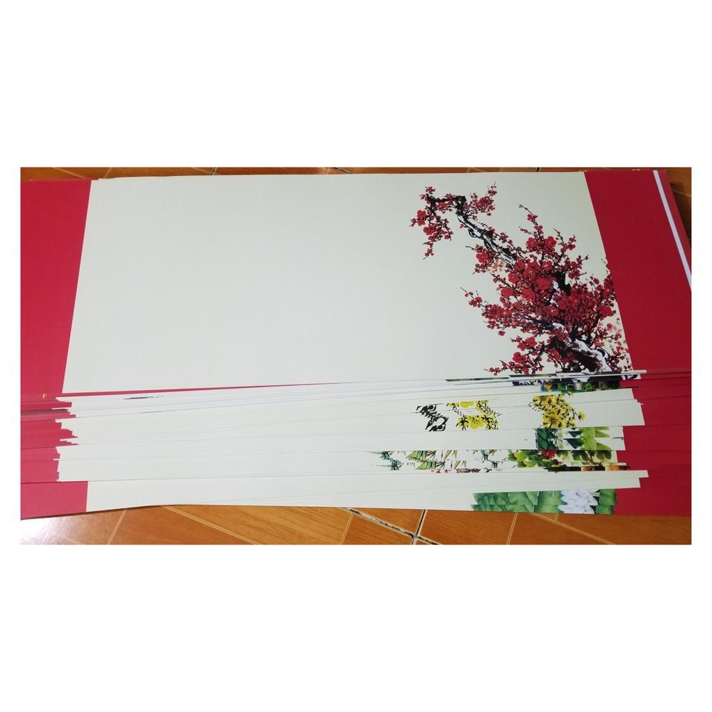 50 Bộ giấy nẹp viết thư pháp cỡ trung 20cm x 54cm
