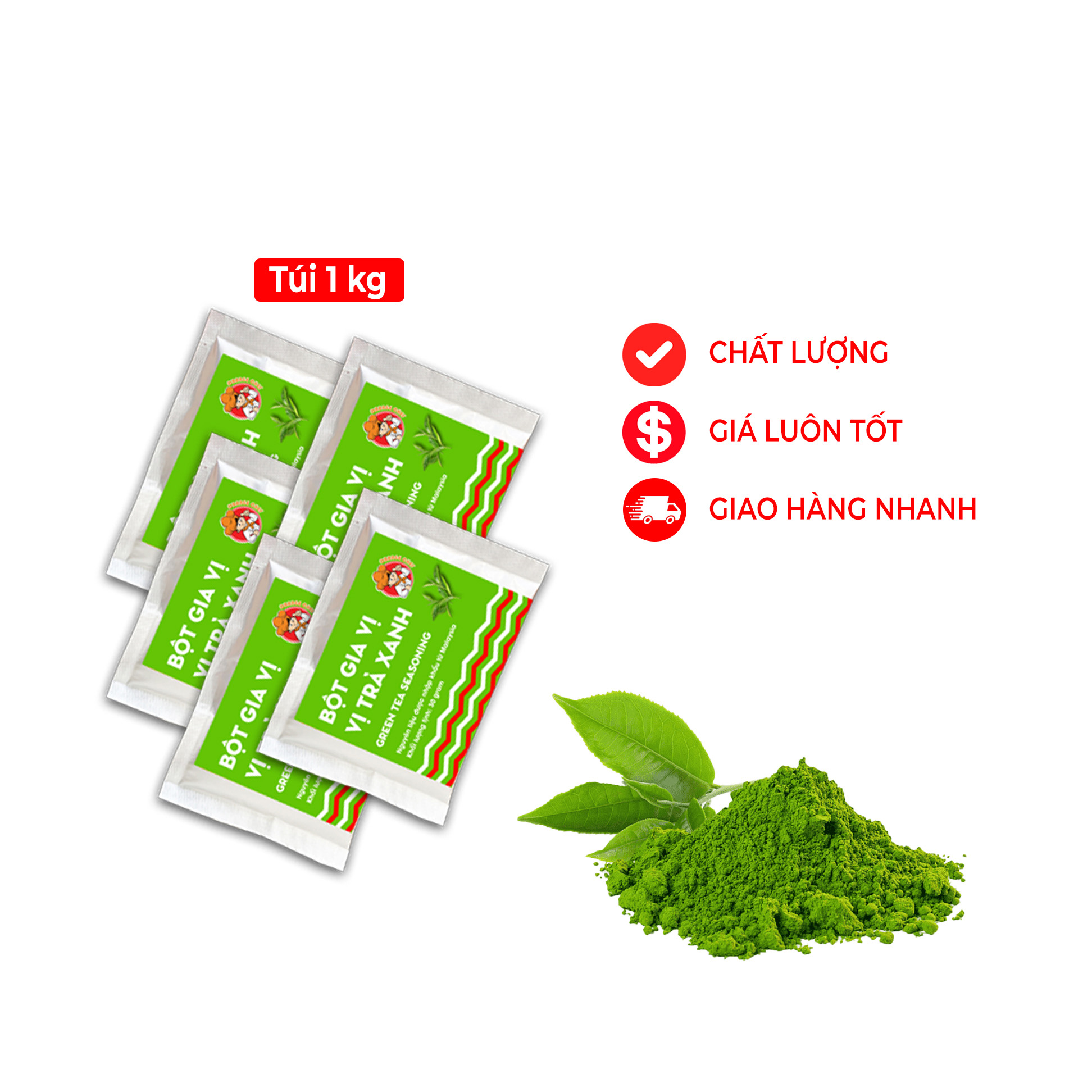 Bột Lắc Vị Trà Xanh Malaysia [Verozyme] - Green Tea Taste Blaster - 30g / túi - Đậm vị thơm lừng trà xanh, hàng chính hãng nhập khẩu thơm ngon