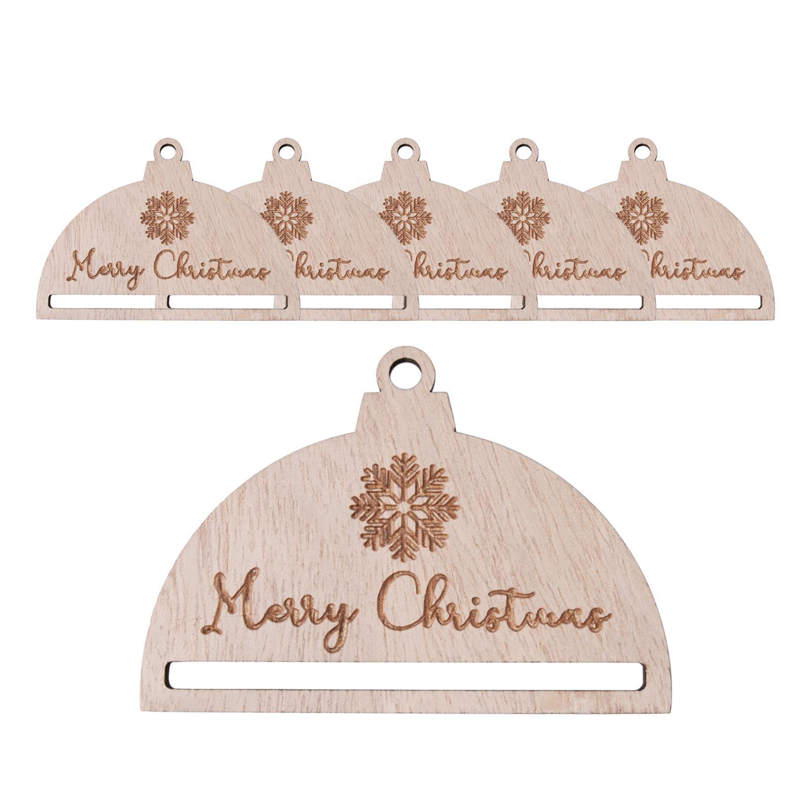 6 Pieces Macrame Pieces Crafts Christmas Ornament Christmas Tree Decorations