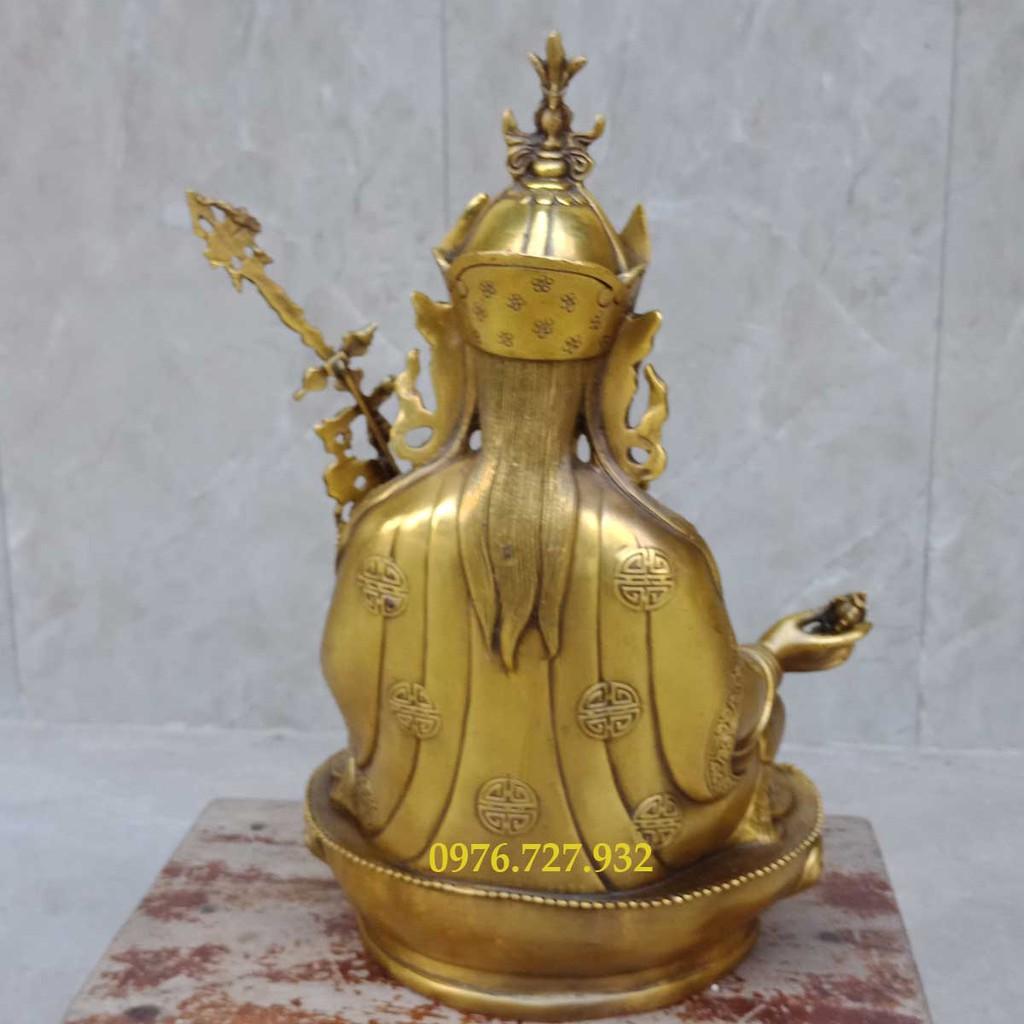 Tượng phật liên hoa sinh bằng đồng cao 30cm, tượng phật liên hoa sinh, bán tượng phật