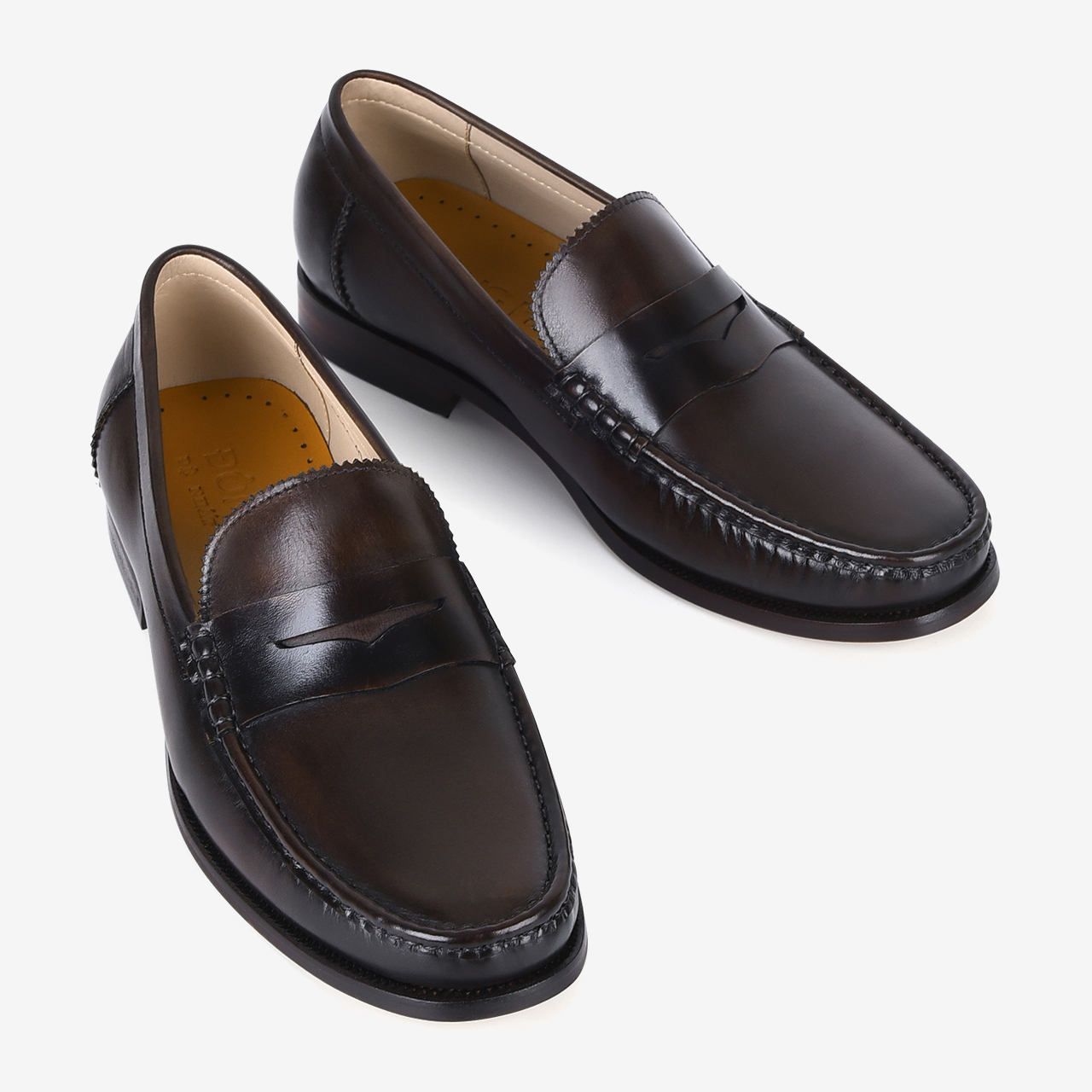 Giày lười nam Đông Hải thiết kế Penny Loafer da bò cao cấp  đế cao su cao 3cm dễ di chuyển - G0614