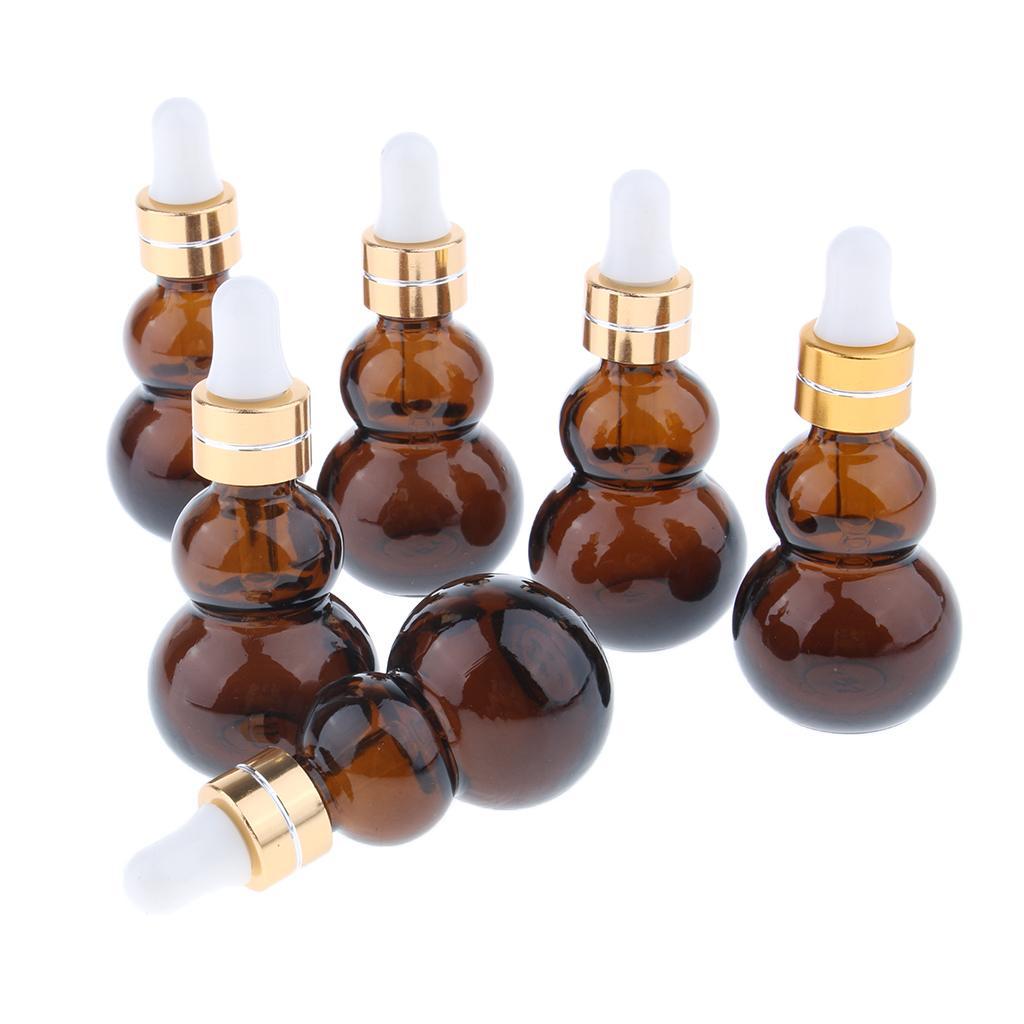12 Pcs Amber Empty Refillable Glass Dropper Bottles For Essential Oil Makeup