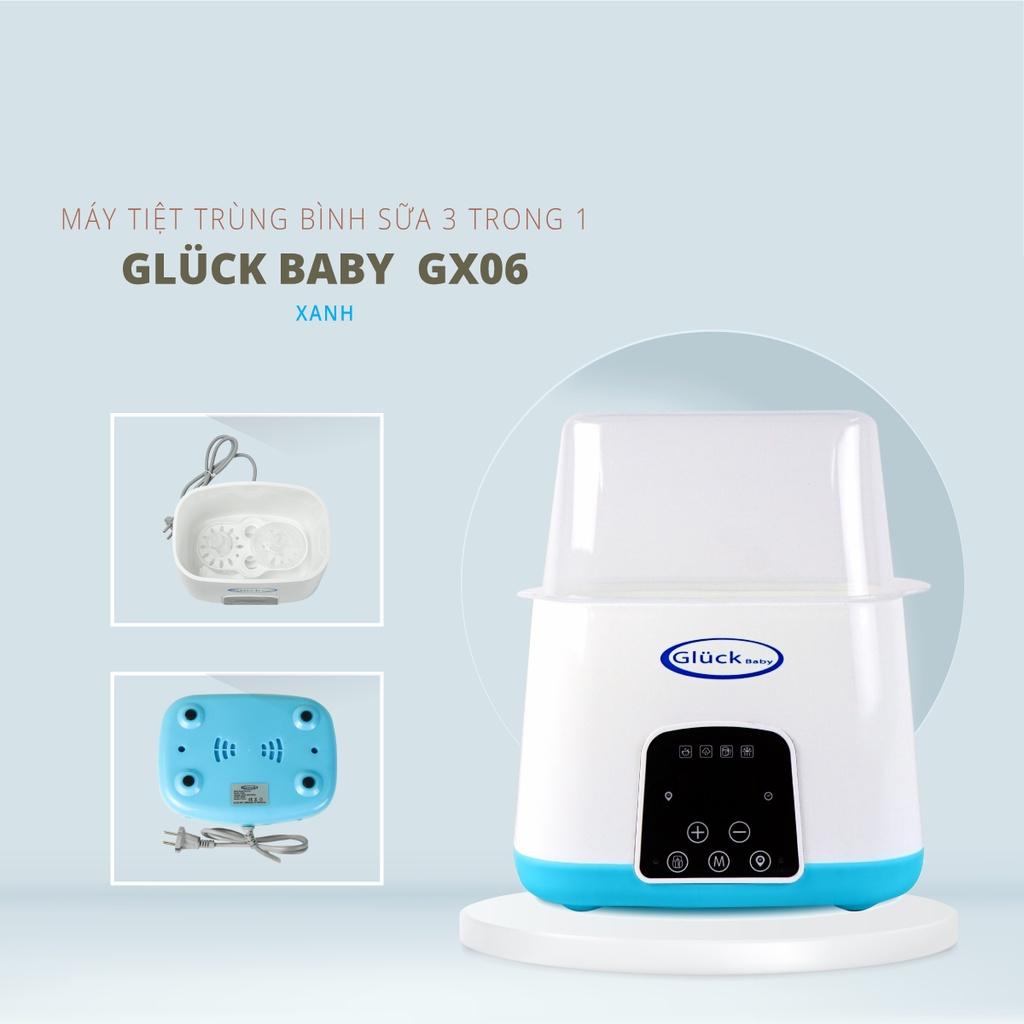 Máy tiệt trùng bình sữa, hâm sữa, thức ăn cho bé - 3 trong 1 - Gluck Baby GX06 - Hàng Chính Hãng