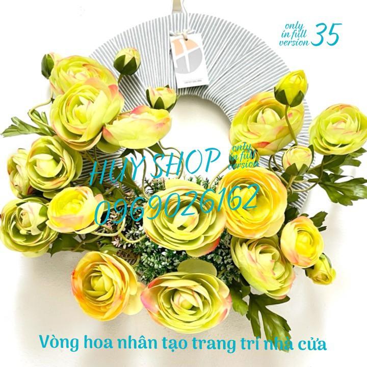 VÒNG HOA NHÂN TẠO TRANG TRÍ TREO TƯỜNG 28CM 33-39