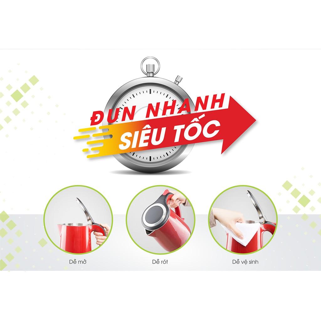 Ấm điện siêu tốc 1,7 lít Rạng Đông Inox 304 cao cấp RD-AST17P1