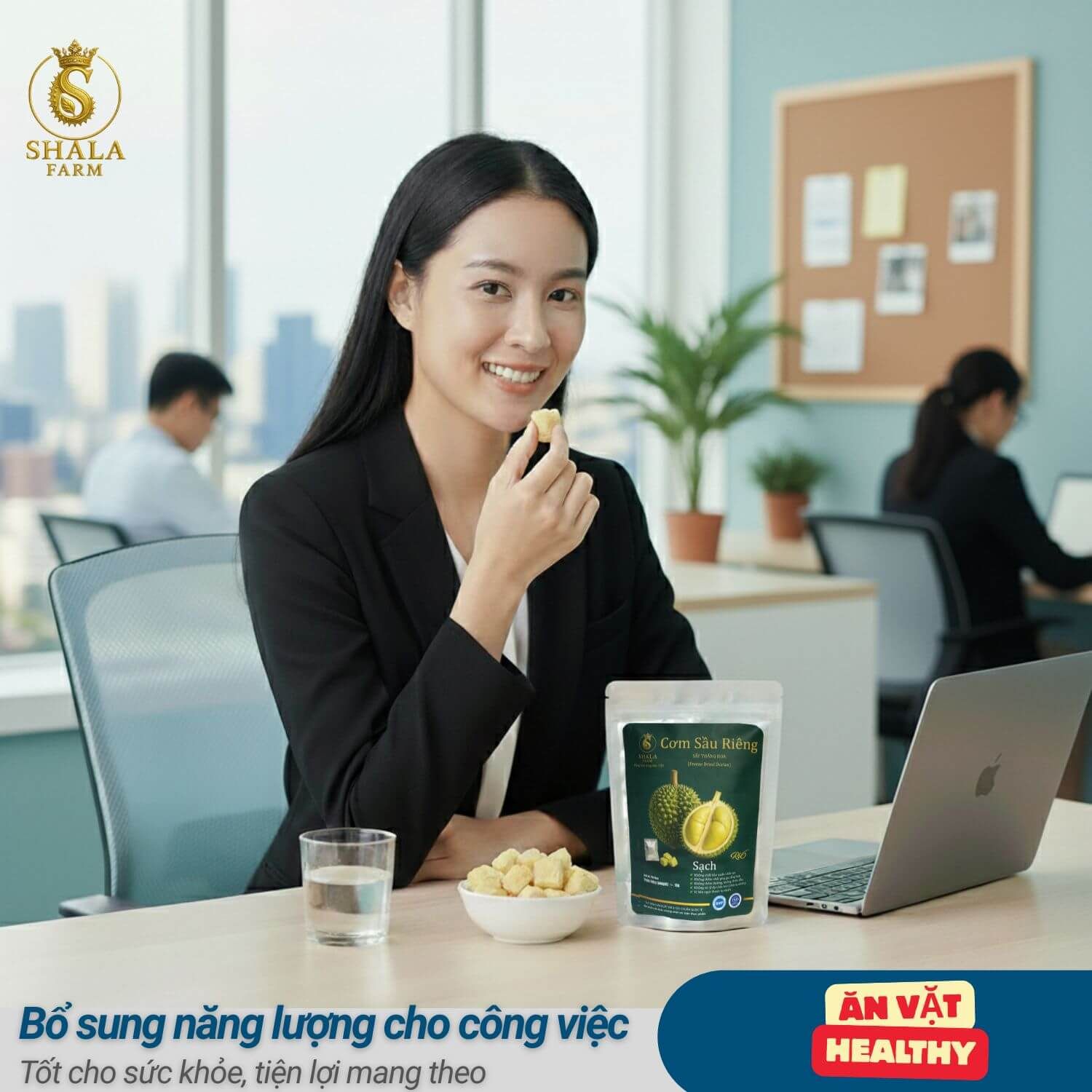[ISO 22000] Cơm Sầu Riêng Ri6 Sấy Thăng Hoa Shala Farm 15g – Snack Healthy từ Trái Chín Tự Nhiên