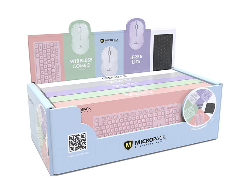 Bộ Bàn Phím Kèm Chuột Không Dây MicroPack iFREE LITE 2 KM-237W Nhiều Màu Lựa Chọn Trẻ Trung Hàng Chính Hãng