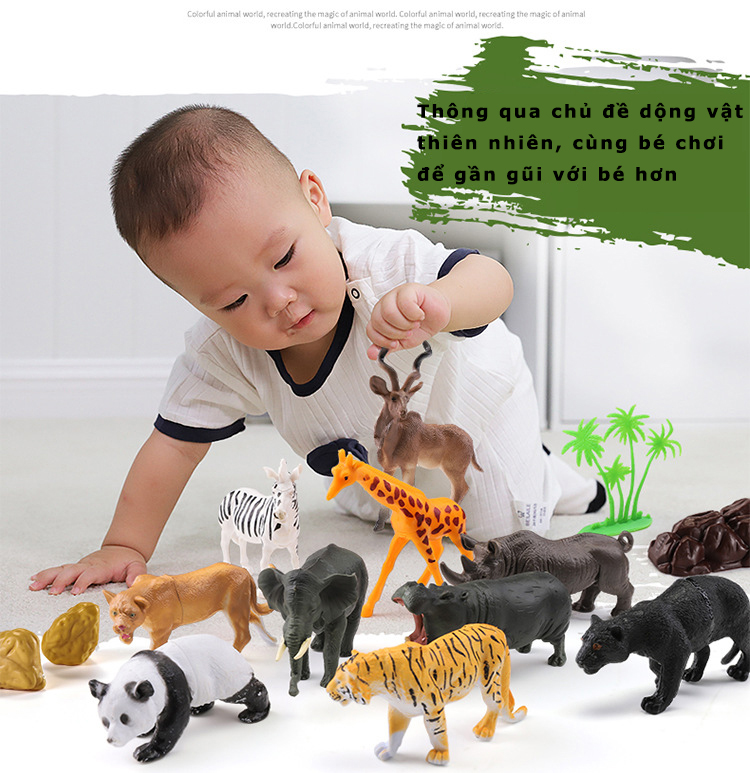 Đồ Chơi Mô Phỏng Các Con Thú Hoang Dã Dành Cho Trẻ Em