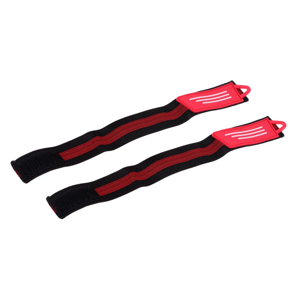 2xBicycle Ankle Leg Strap Cycling Bike Riding Pants Band Leg Strap  Red