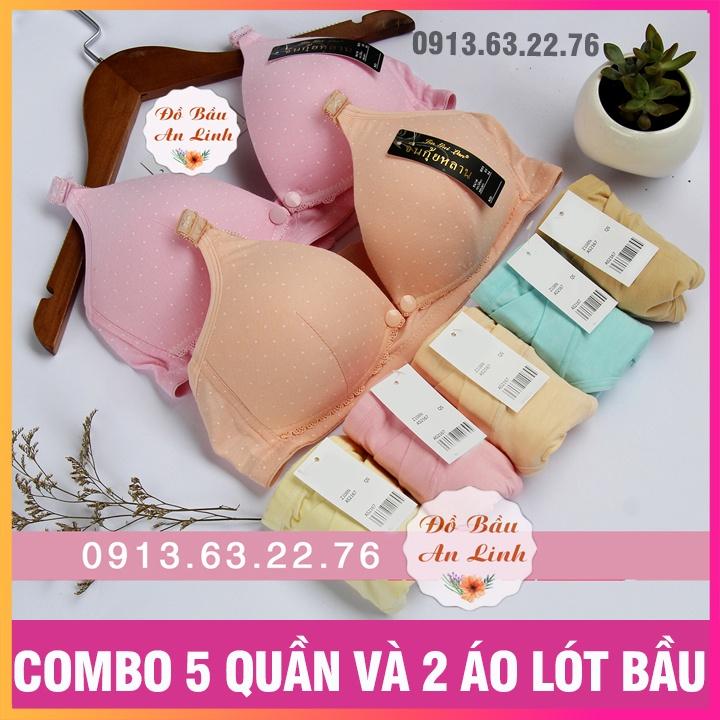 ĐỒ LÓT BẦU COMBO 2 ÁO LÓT VÀ 5 QUẦN LÓT BẦU CAO CẤP